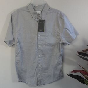 Men's Casual Short-Sleeve Button-Down Shirt - Light Gray